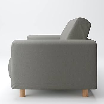 Amazon.co.jp: 無印良品 カバー チャコール 綿麻バスケット織 ソファ